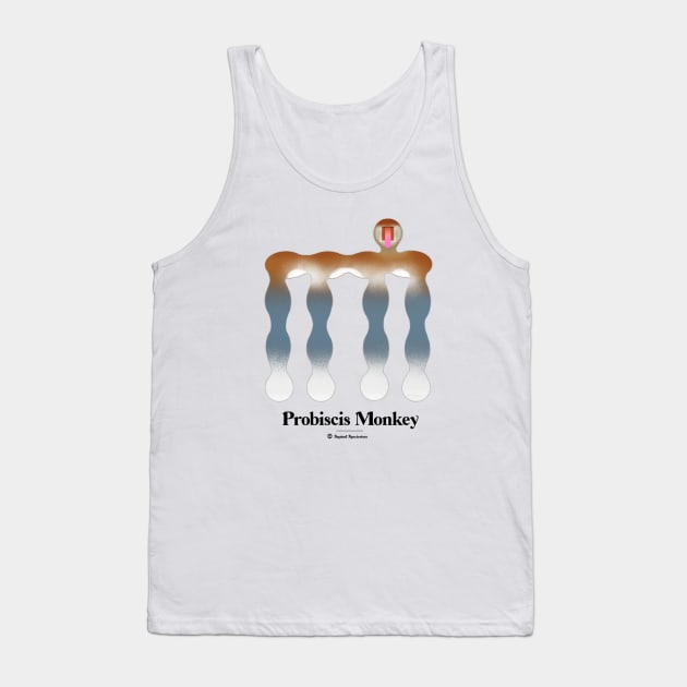 Bold monkey print "Probiscis monkey" Tank Top by RockPaperScissors